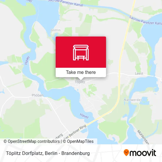 Töplitz Dorfplatz map