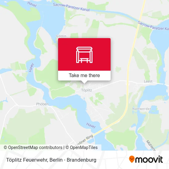 Töplitz Feuerwehr map