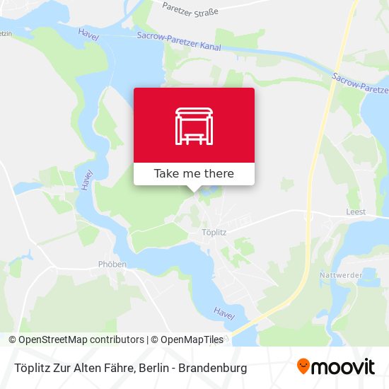 Töplitz Zur Alten Fähre map