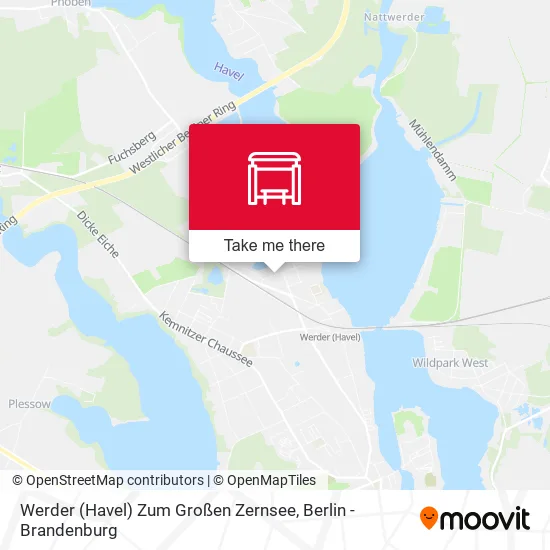 Карта Werder (Havel) Zum Großen Zernsee