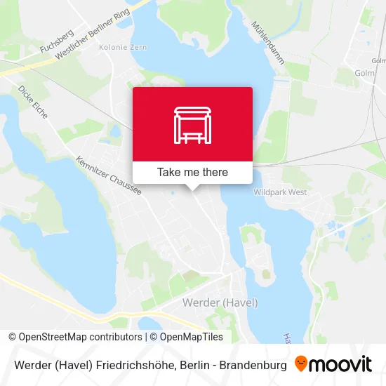 Карта Werder (Havel) Friedrichshöhe