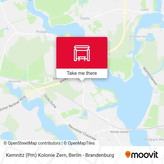 Kemnitz (Pm) Kolonie Zern map