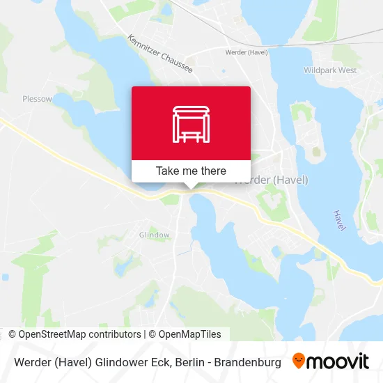 Werder (Havel) Glindower Eck map