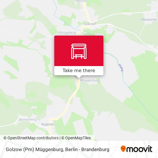 Golzow (Pm) Müggenburg map