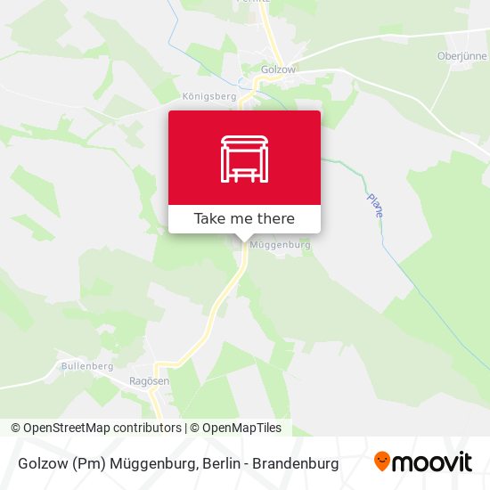 Golzow (Pm) Müggenburg map
