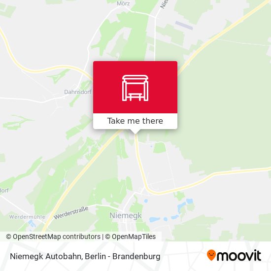 Niemegk Autobahn map