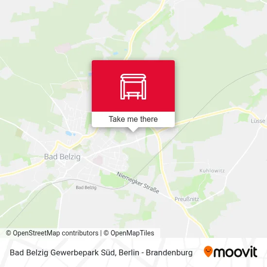 Bad Belzig Gewerbepark Süd map