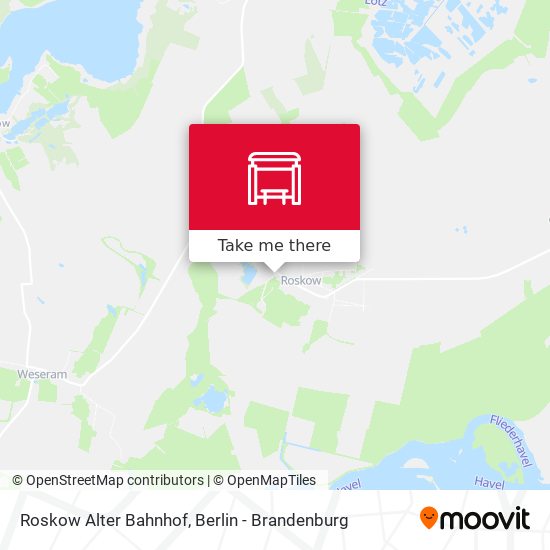 Roskow Alter Bahnhof map