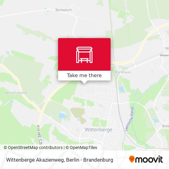 Wittenberge Akazienweg map