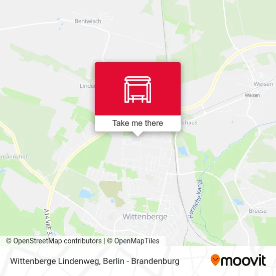 Wittenberge Lindenweg map