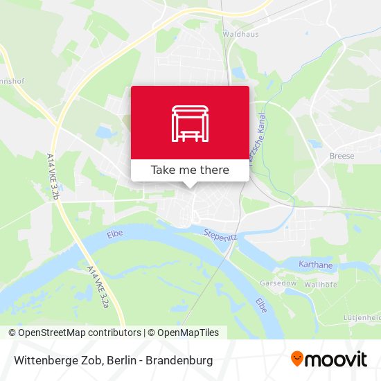 Wittenberge Zob map