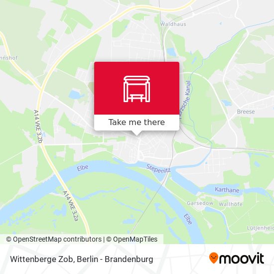 Wittenberge Zob map