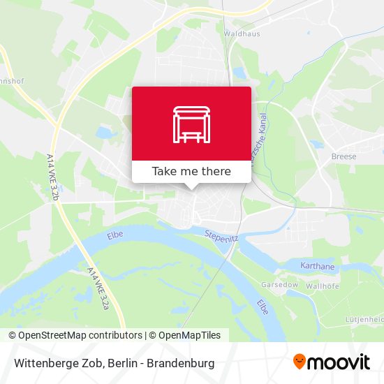 Wittenberge Zob map