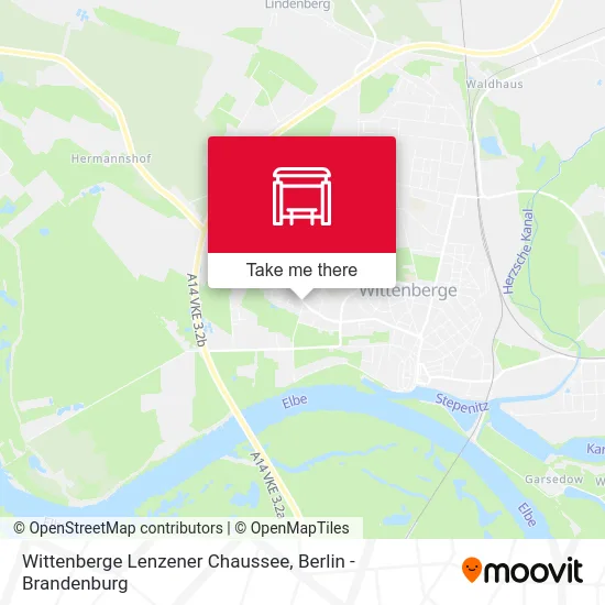 Wittenberge Lenzener Chaussee map