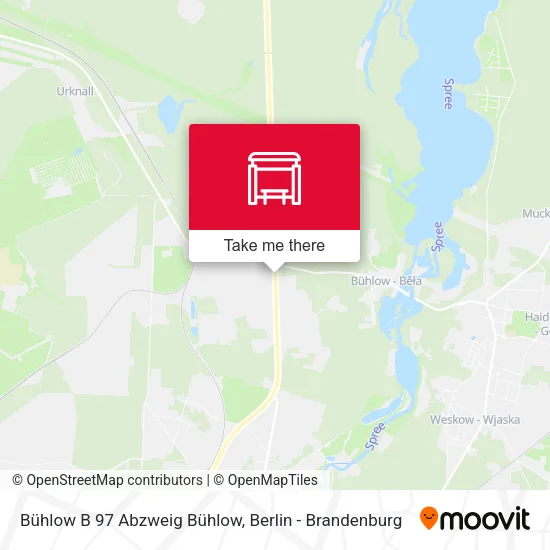 Карта Bühlow B 97 Abzweig Bühlow