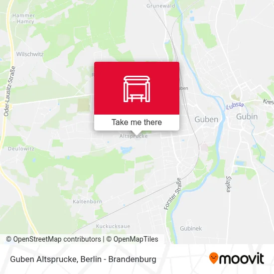 Guben Altsprucke map