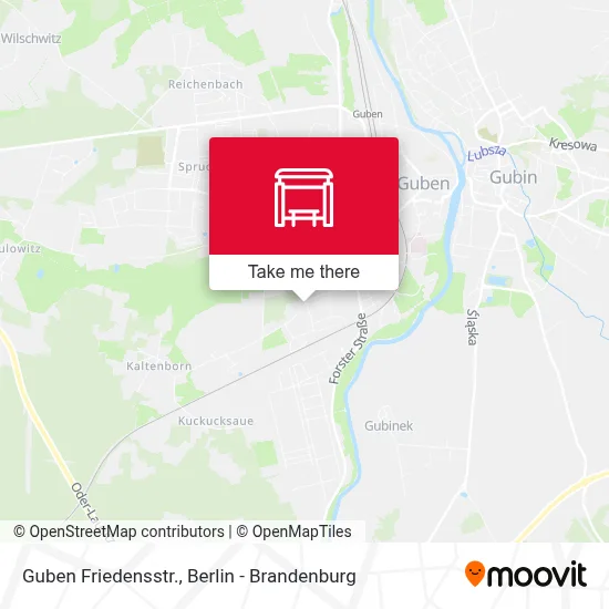 Guben Friedensstr. map