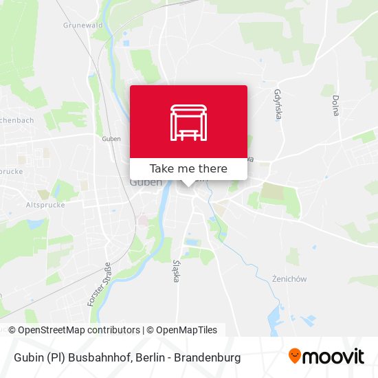 Карта Gubin (Pl) Busbahnhof