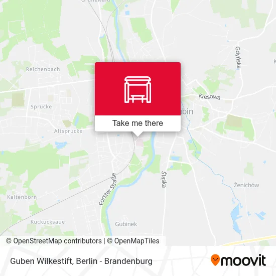Guben Wilkestift map