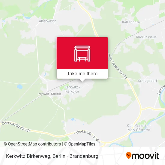 Kerkwitz Birkenweg map
