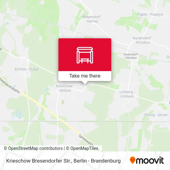 Krieschow Bresendorfer Str. map