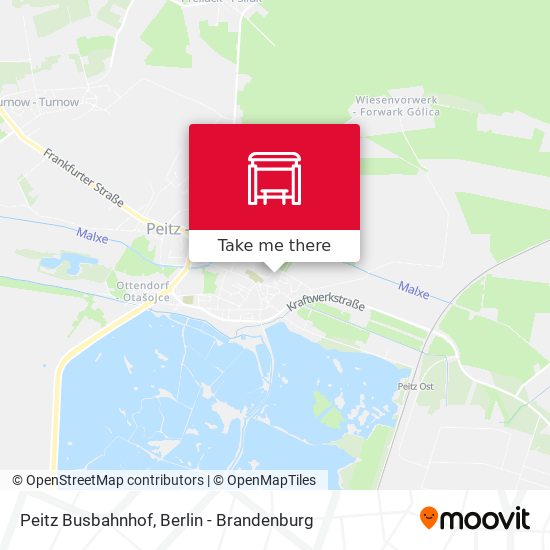 Peitz Busbahnhof map