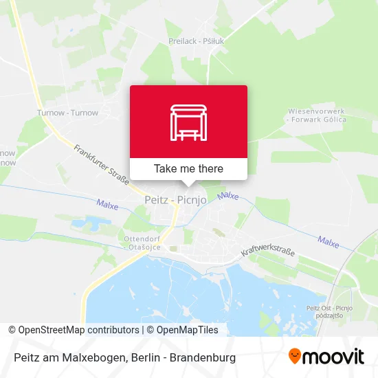 Peitz am Malxebogen map