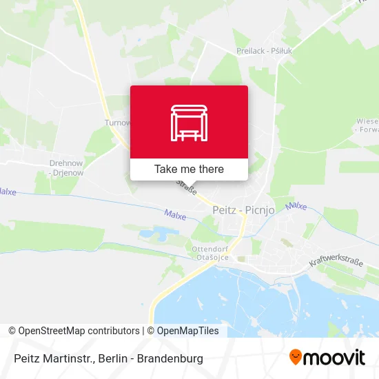 Peitz Martinstr. map