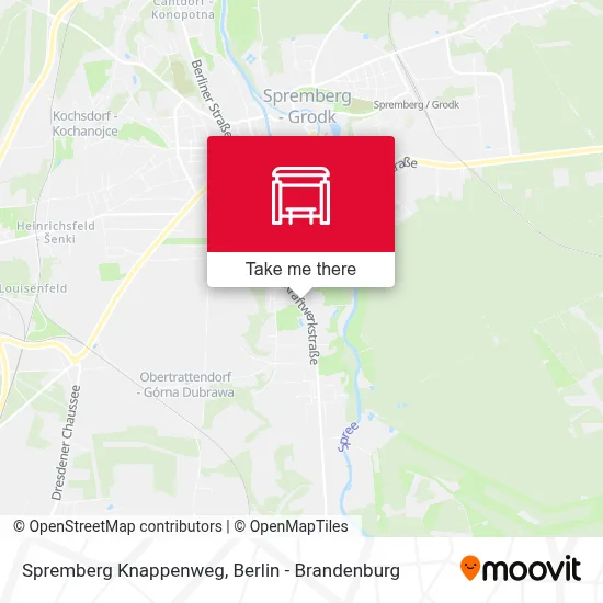 Spremberg Knappenweg map