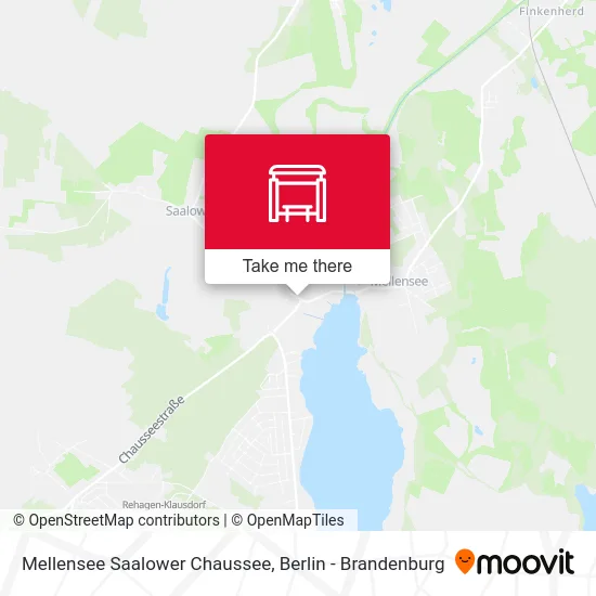 Mellensee Saalower Chaussee map