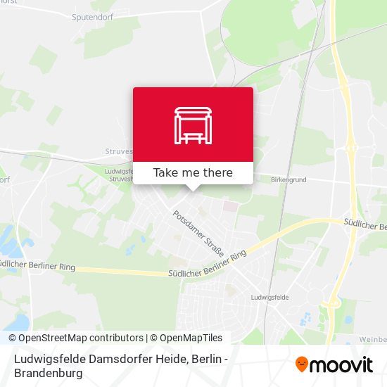 Ludwigsfelde Damsdorfer Heide map