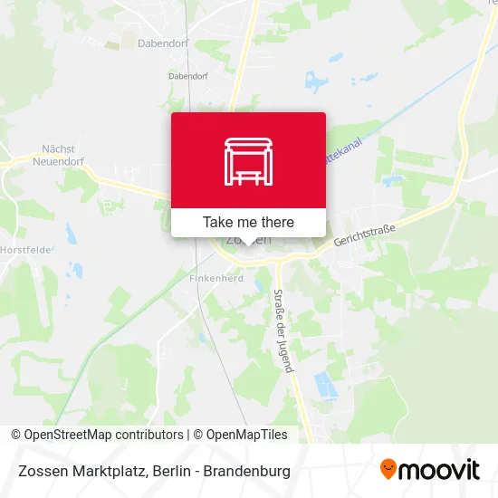 Zossen Marktplatz map