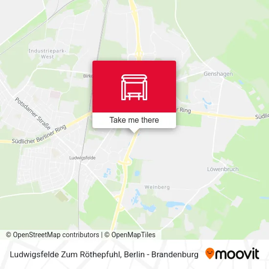 Карта Ludwigsfelde Zum Röthepfuhl