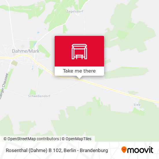 Rosenthal (Dahme) B 102 map