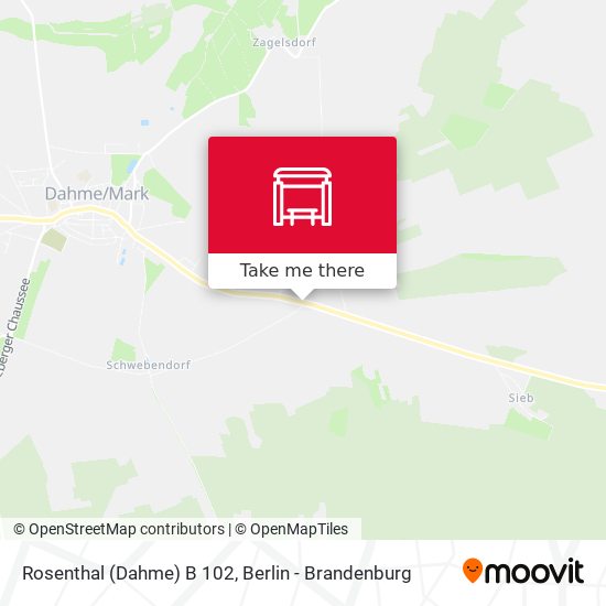 Rosenthal (Dahme) B 102 map