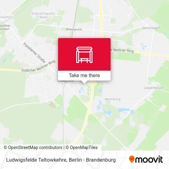 Карта Ludwigsfelde Teltowkehre