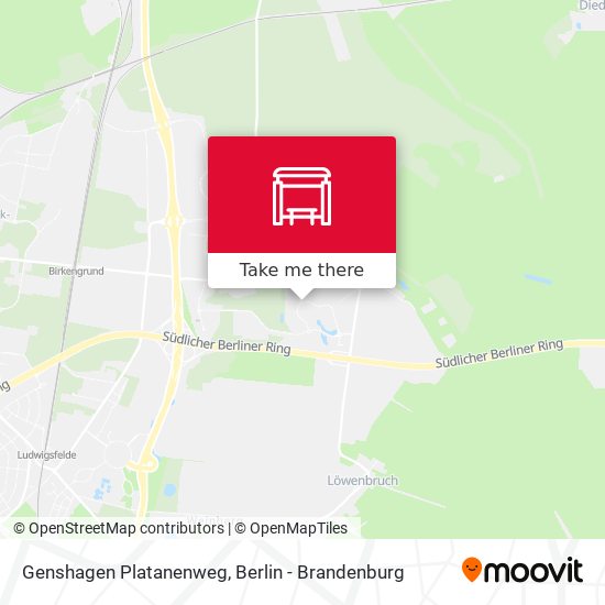 Genshagen Platanenweg map