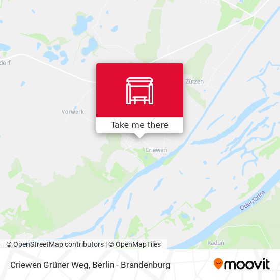 Criewen Grüner Weg map