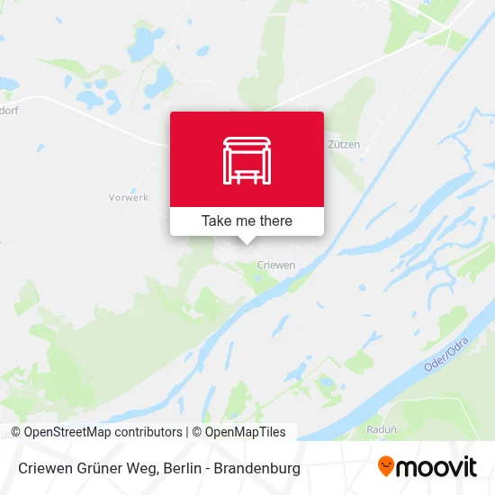 Criewen Grüner Weg map