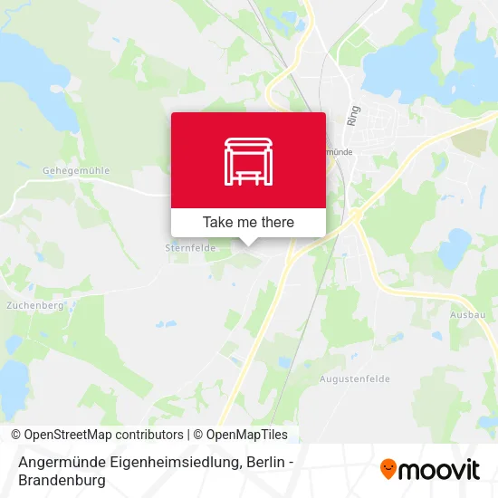 Карта Angermünde Eigenheimsiedlung