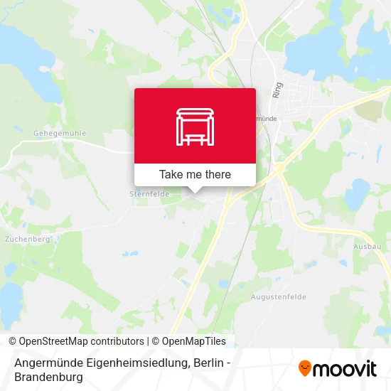 Карта Angermünde Eigenheimsiedlung