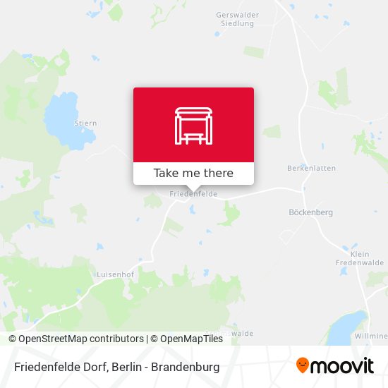 Friedenfelde Dorf map
