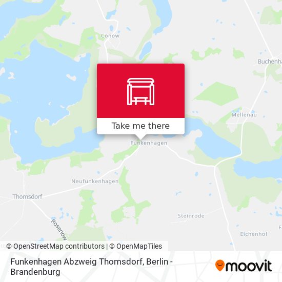 Funkenhagen Abzweig Thomsdorf map