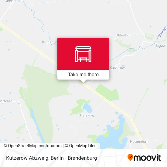 Kutzerow Abzweig map