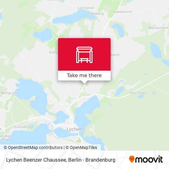 Lychen Beenzer Chaussee map