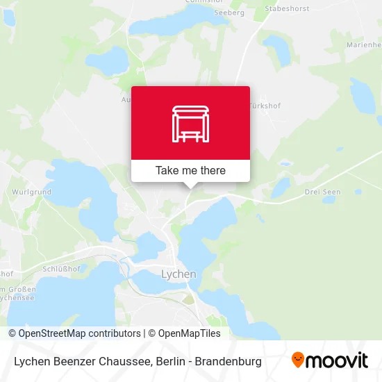 Lychen Beenzer Chaussee map