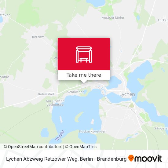 Lychen Abzweig Retzower Weg map
