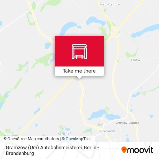 Карта Gramzow (Um) Autobahnmeisterei