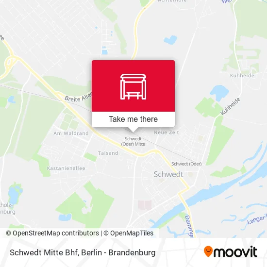 Карта Schwedt Mitte Bhf