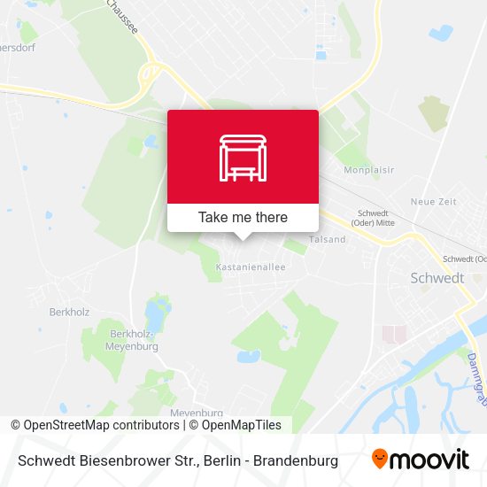 Карта Schwedt Biesenbrower Str.